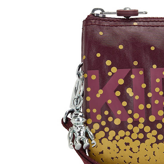 Kipling Creativity Extra Large Metallic Wristlet Taske Bordeaux | DK 2066SG